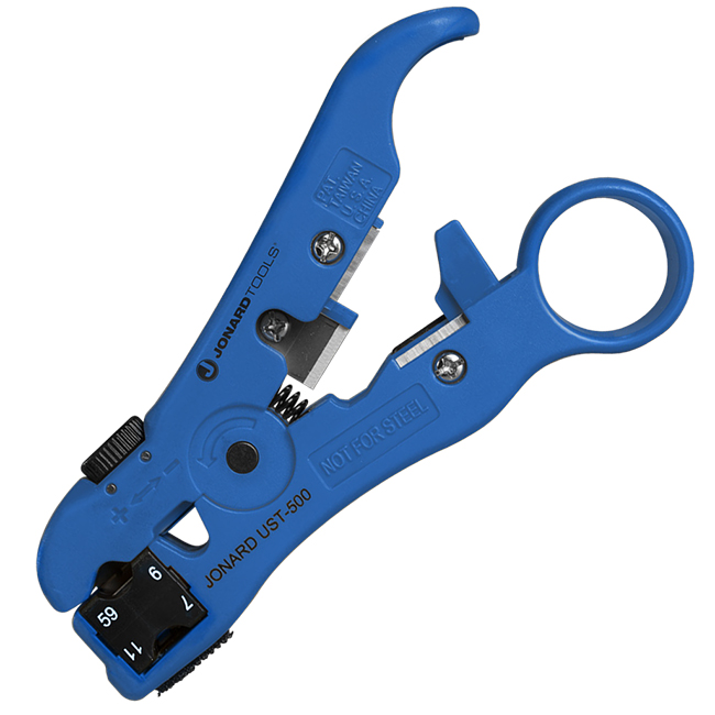 Jonard Universal Cable Stripping Tool for COAX, Network, and Telephone Cables from Columbia Safety