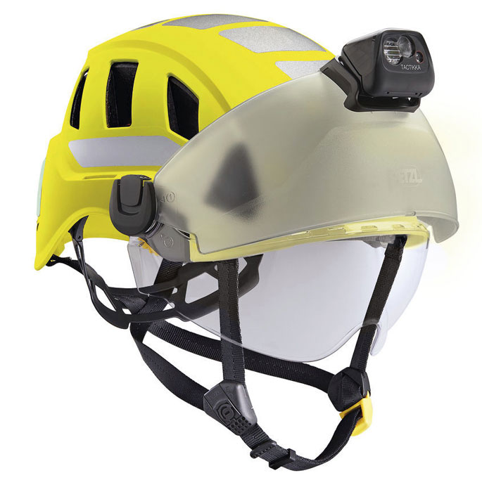 Vented Hi-Viz Yellow with Protector for VIZIR Shadow, VIZIR Shadow, and Headlamp from Columbia Safety