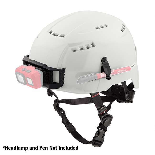 Milwaukee Type 2 Vented Safety Helmet with BOLT Accessory Clips from Columbia Safety