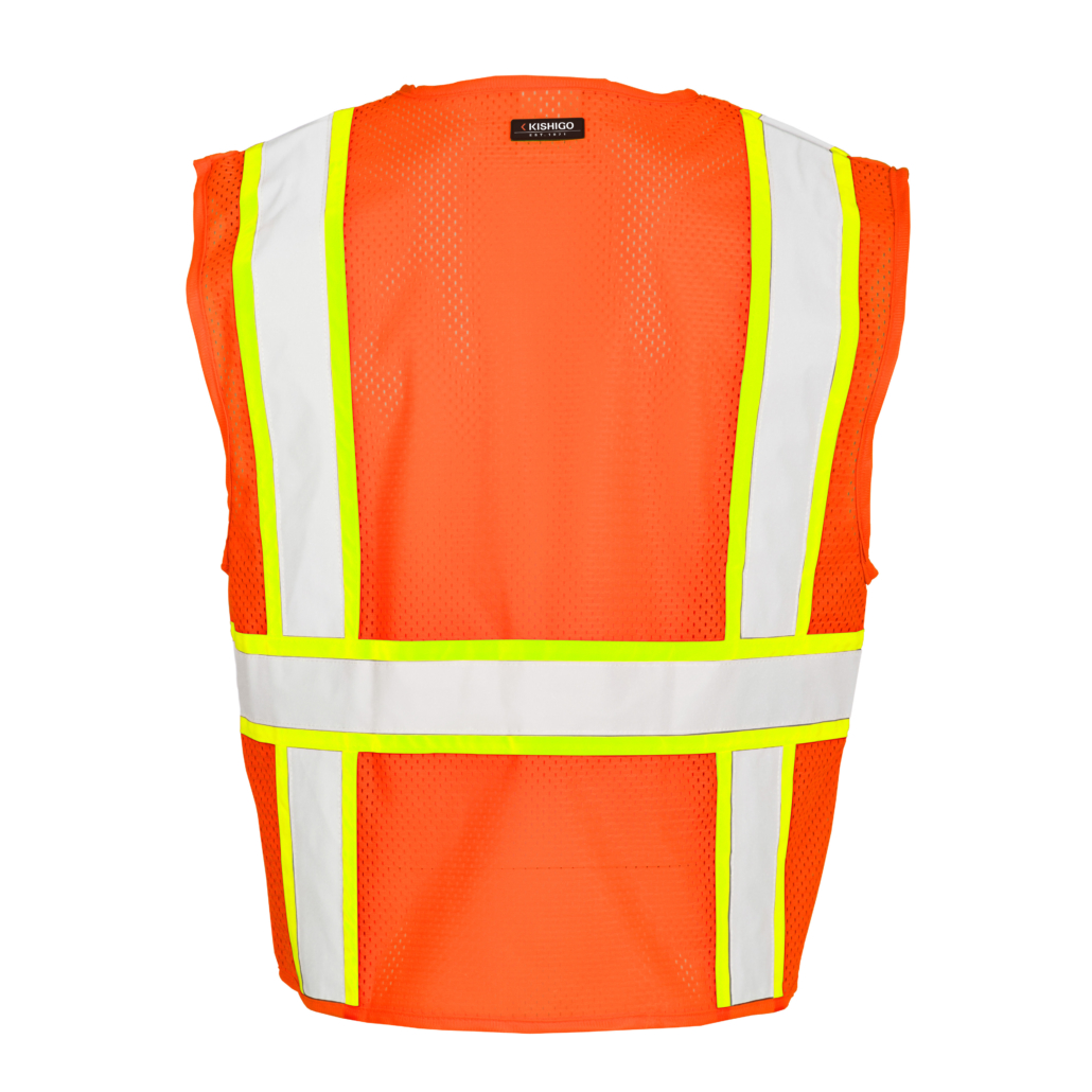 ML Kishigo Type R Class 2 Hi-Vis Solid Front with Mesh Back Vest from Columbia Safety