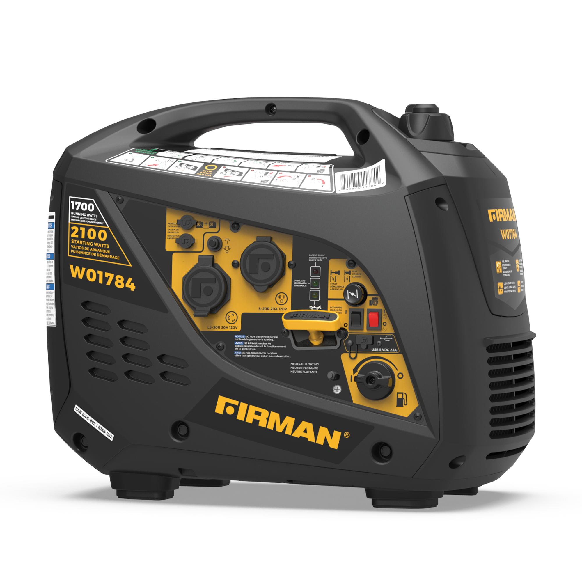 Firman Inverter Portable Generator 2100W Recoil Start from Columbia Safety