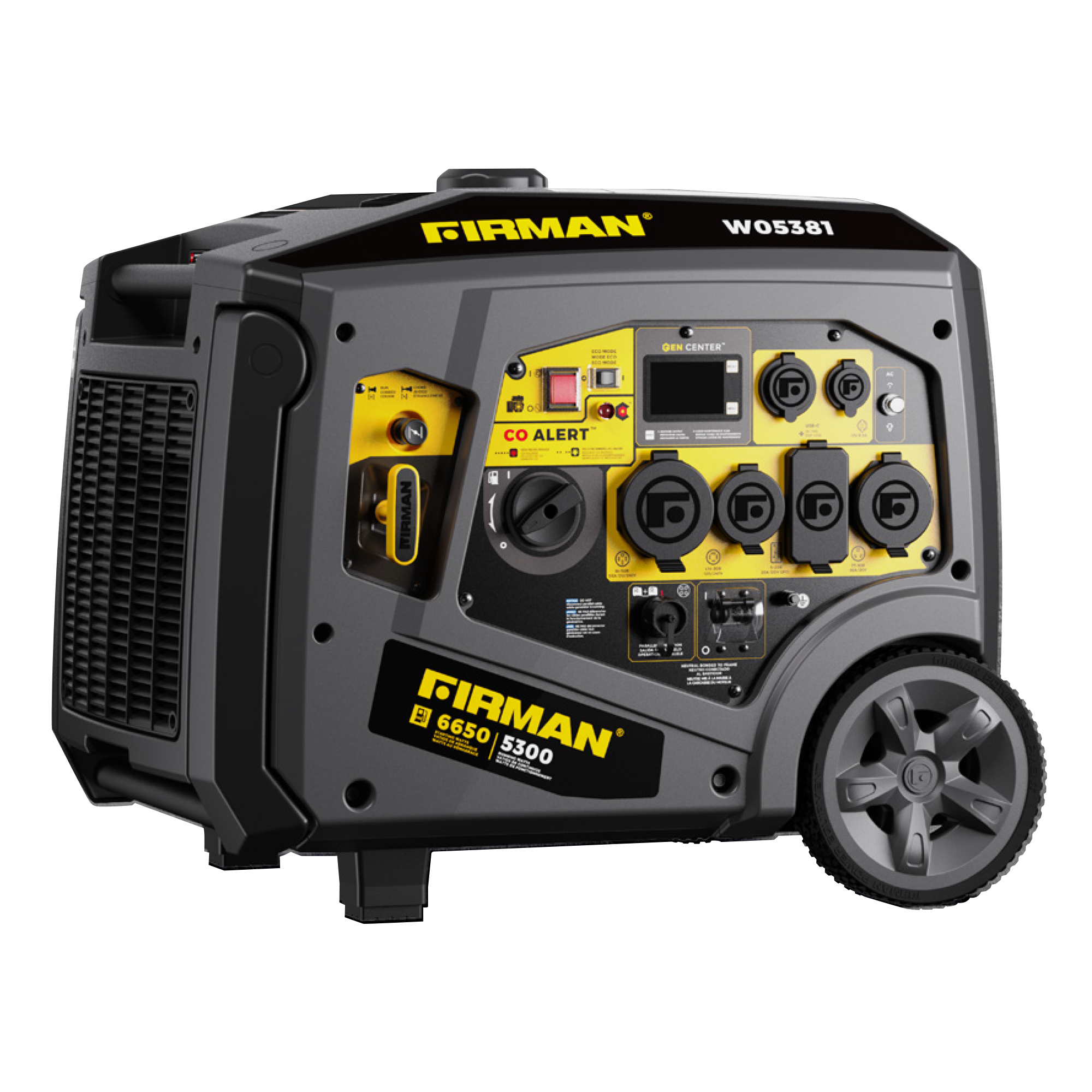 Firman 6650/5300 Watt 120/240V CO Alert Gas Inverter Portable Generator  from Columbia Safety