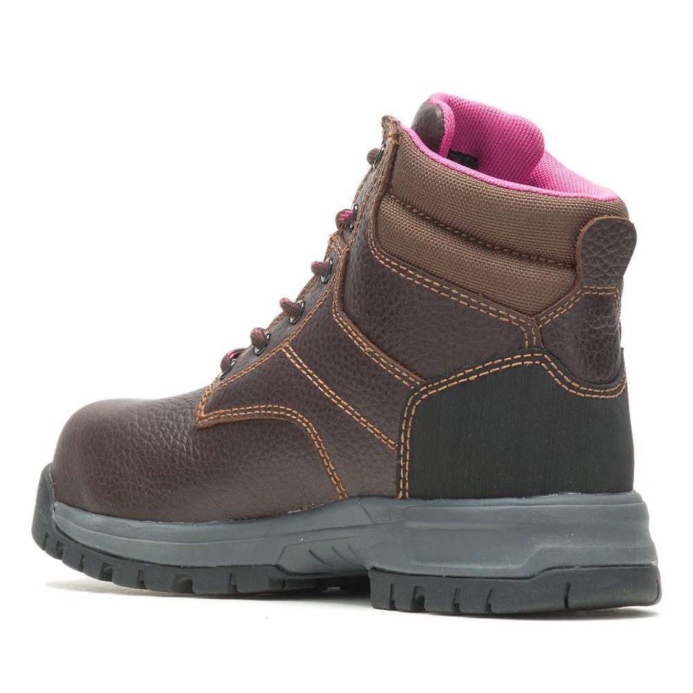 Wolverine Women's Piper Waterproof 6-Inch Work Boots with Composite Toe (Brown) from Columbia Safety