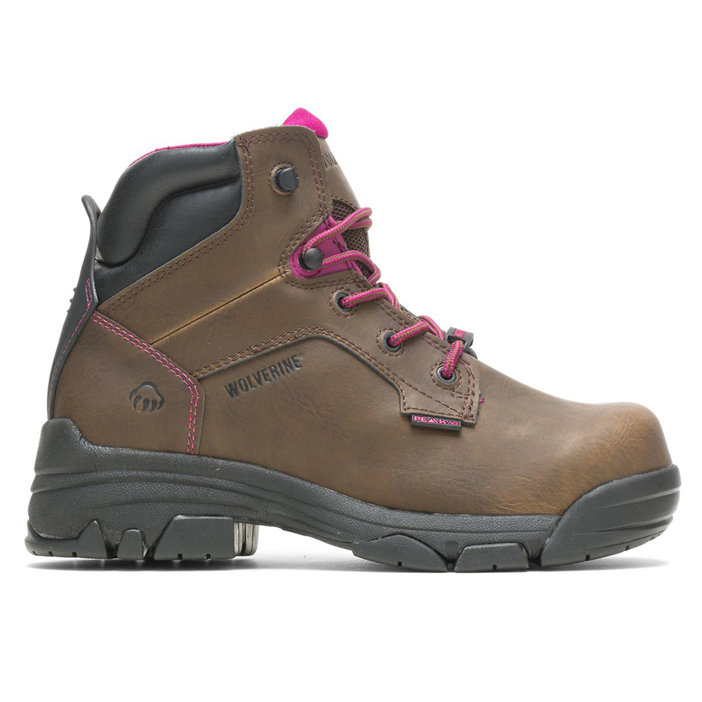 Wolverine Women's Merlin Waterproof 6-Inch Work Boots with Composite Toe from Columbia Safety