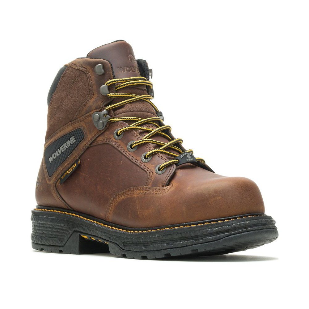 Wolverine Men's Hellcat UltraSpring 6-Inch CarbonMAX Composite Toe Work Boots (Tobacco/Brown) from Columbia Safety