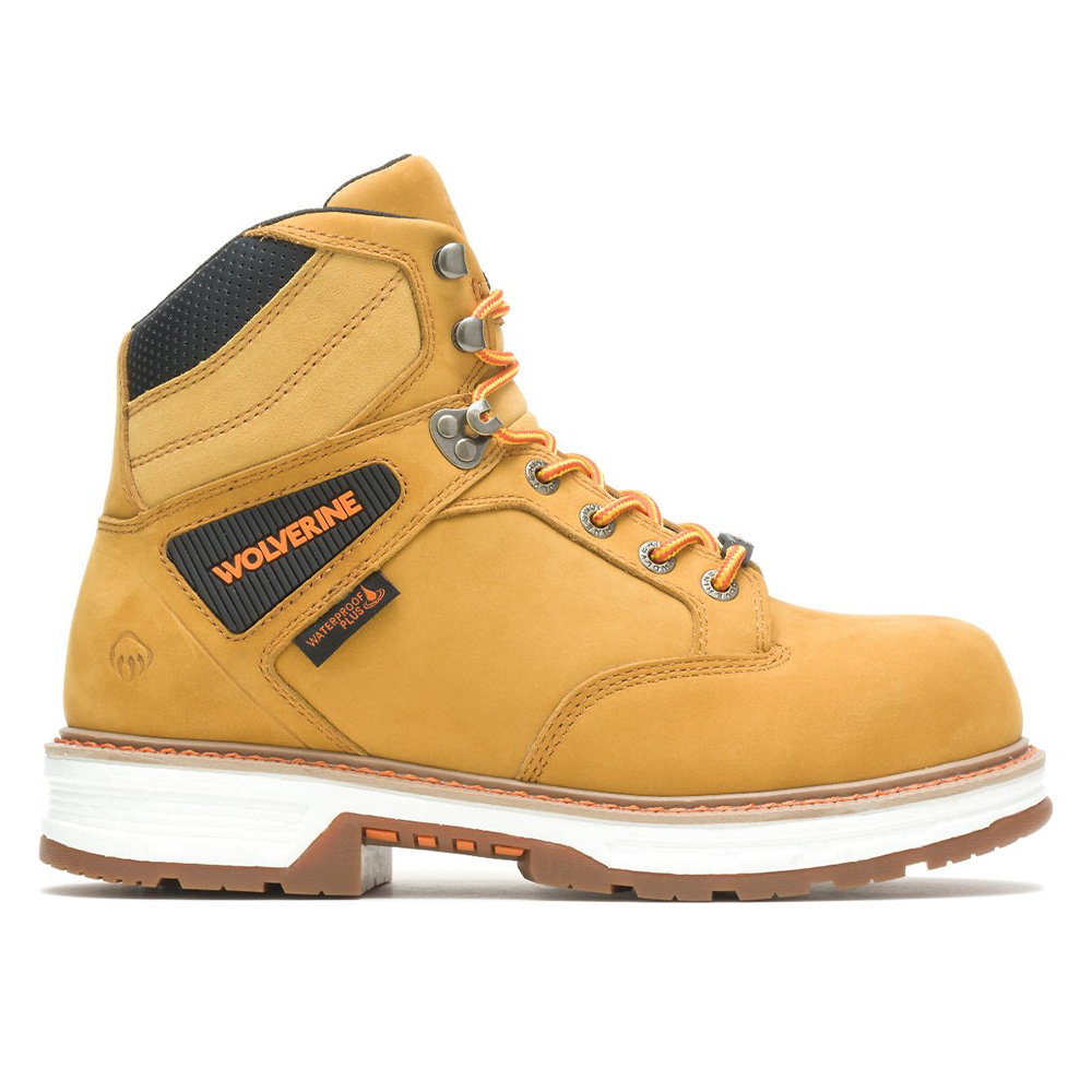 Wolverine Men's Hellcat UltraSpring 6-Inch CarbonMAX Composite Toe Work Boots (Wheat/Tan) from Columbia Safety