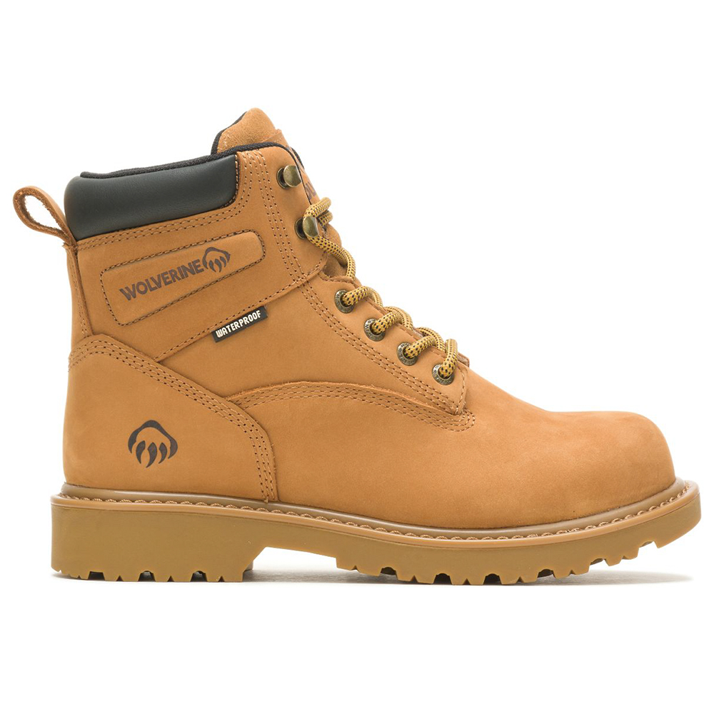 Wolverine Men's Floorhand Insulated 6-Inch Work Boots with Steel-Toe (Wheat/Tan) from Columbia Safety