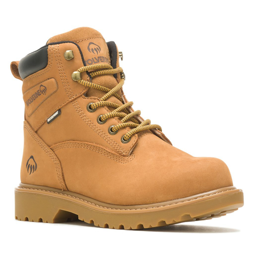 Wolverine Men's Floorhand Insulated 6-Inch Work Boots with Steel-Toe (Wheat/Tan) from Columbia Safety