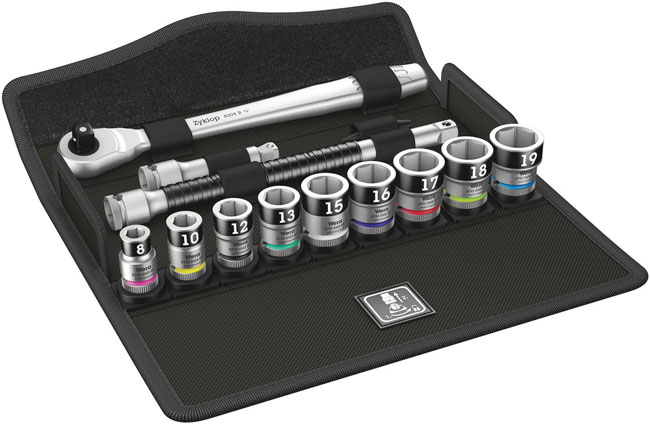 Wera Tools 8100 SB HF 1 Zyklop Metal Ratchet Set with Switch Lever, 3/8 Inch Drive, with Holding Function, Metric from Columbia Safety