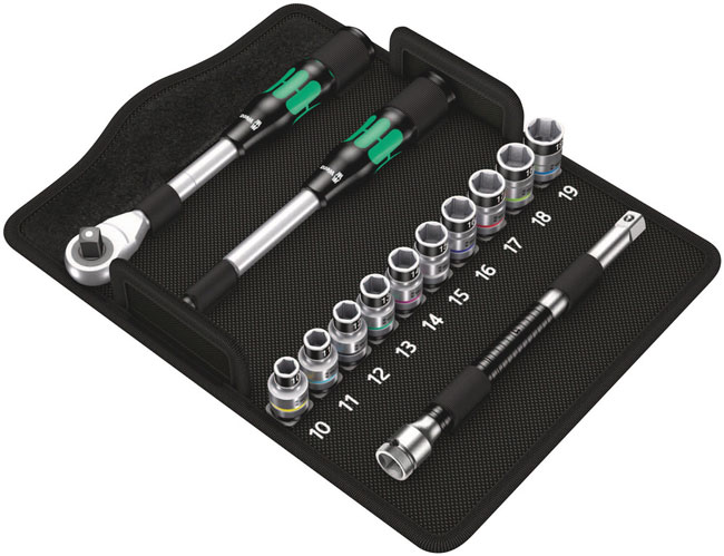 Wera Tools 8006 Zyklop Hybrid Ratchet Set, 1/2 Inch, Metric, 13 Pieces from Columbia Safety