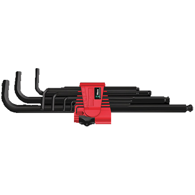 Wera Tools 950/9 Hex-Plus 6 L-key set, metric, BlackLaser from Columbia Safety