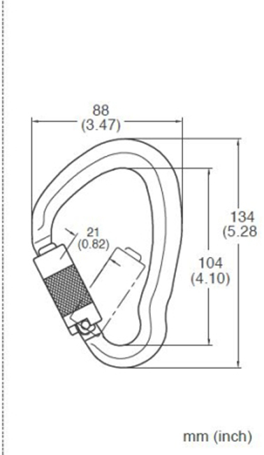 WestFall Pro 7406 5-3/10 x 3-1/2 Inch Steel Carabiner from Columbia Safety