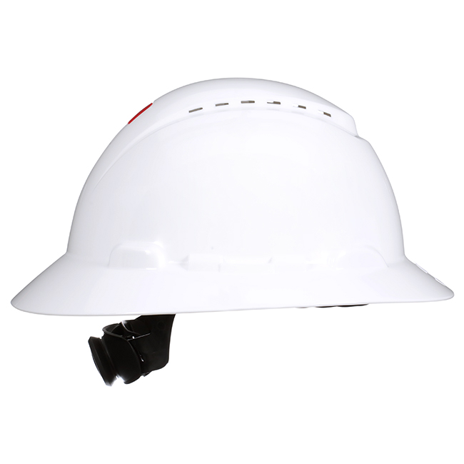 3M SecureFit Full Brim Hard Hat with 4-Point Ratchet Suspension and Uvicator from Columbia Safety