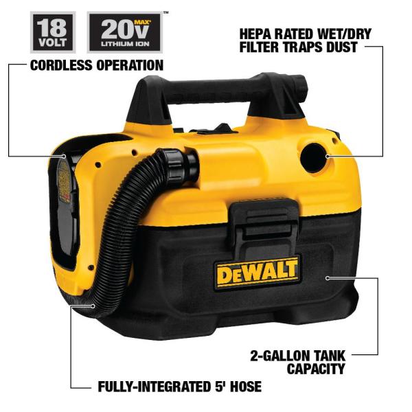 DeWALT 20V MAX Cordless Wet/Dry Vacuum (Tool Only) from Columbia Safety