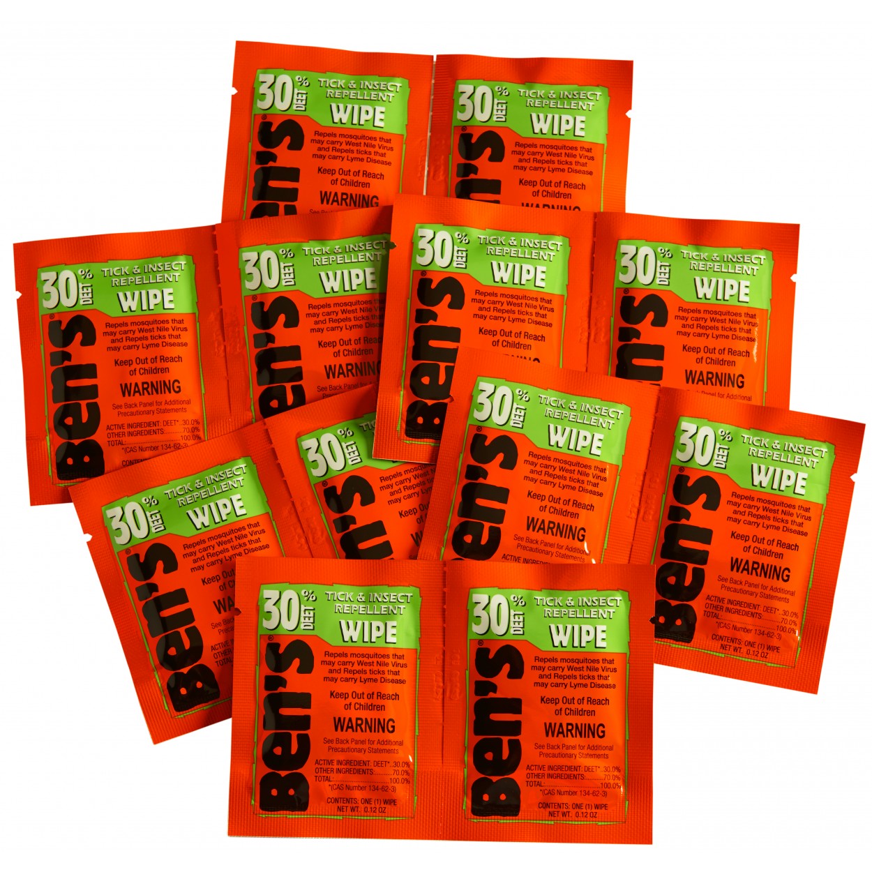 Ben's 30 Tick and Insect Repellent Wipes from Columbia Safety