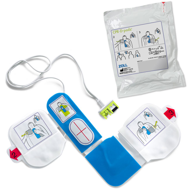 CPR-D-Padz One-Piece Electrode Pad with Real CPR Help from Columbia Safety
