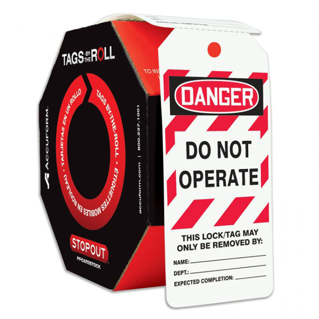 Accuform OSHA Danger Tags By-The-Roll: Do Not Operate from Columbia Safety
