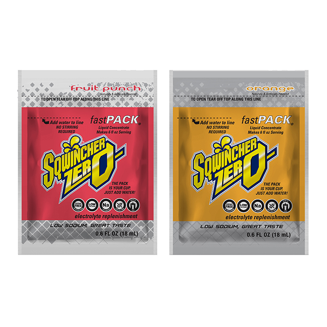 Sqwincher Fast Pack Zero Sugar Sports Drink Concentrate (50 Pouches) from Columbia Safety