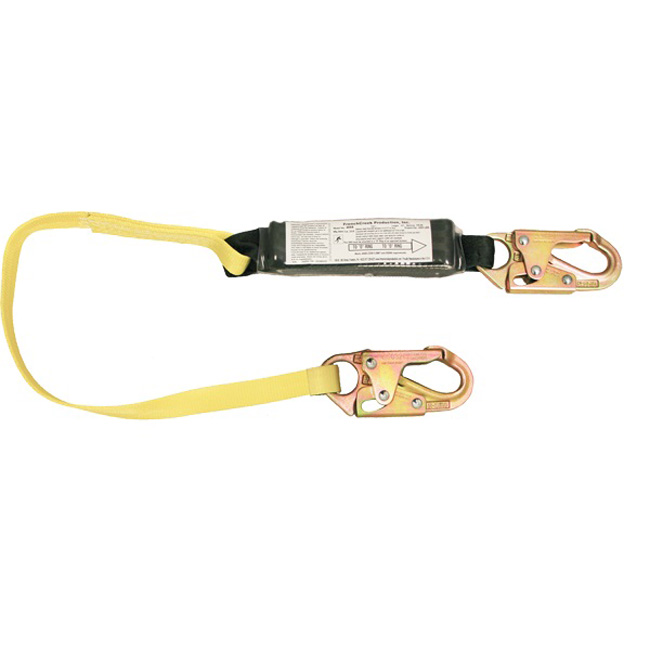 French Creek 1 Inch Web Shock Absorbing 3 Foot Lanyard with Snap Hook from Columbia Safety