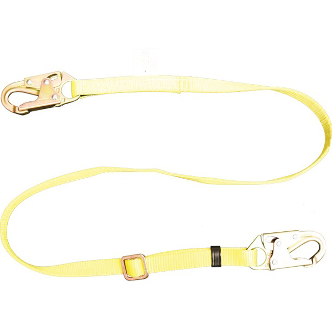 French Creek 1 Inch Web Six Foot Adjustable Positing Lanyard - Snap Hooks from Columbia Safety