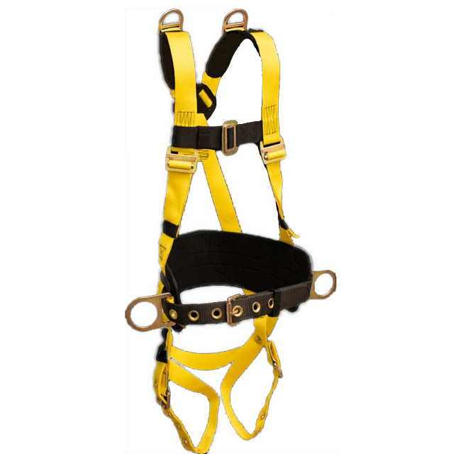 French Creek Full Body 6PT Adjustable Harness with Removable Shoulder Pads, Tool Belt with Tongue Buckle Legs from Columbia Safety