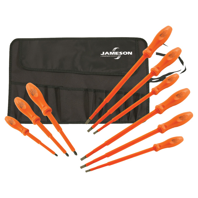 Jameson 1000V Insulated 9-Piece Screwdriver Set from Columbia Safety