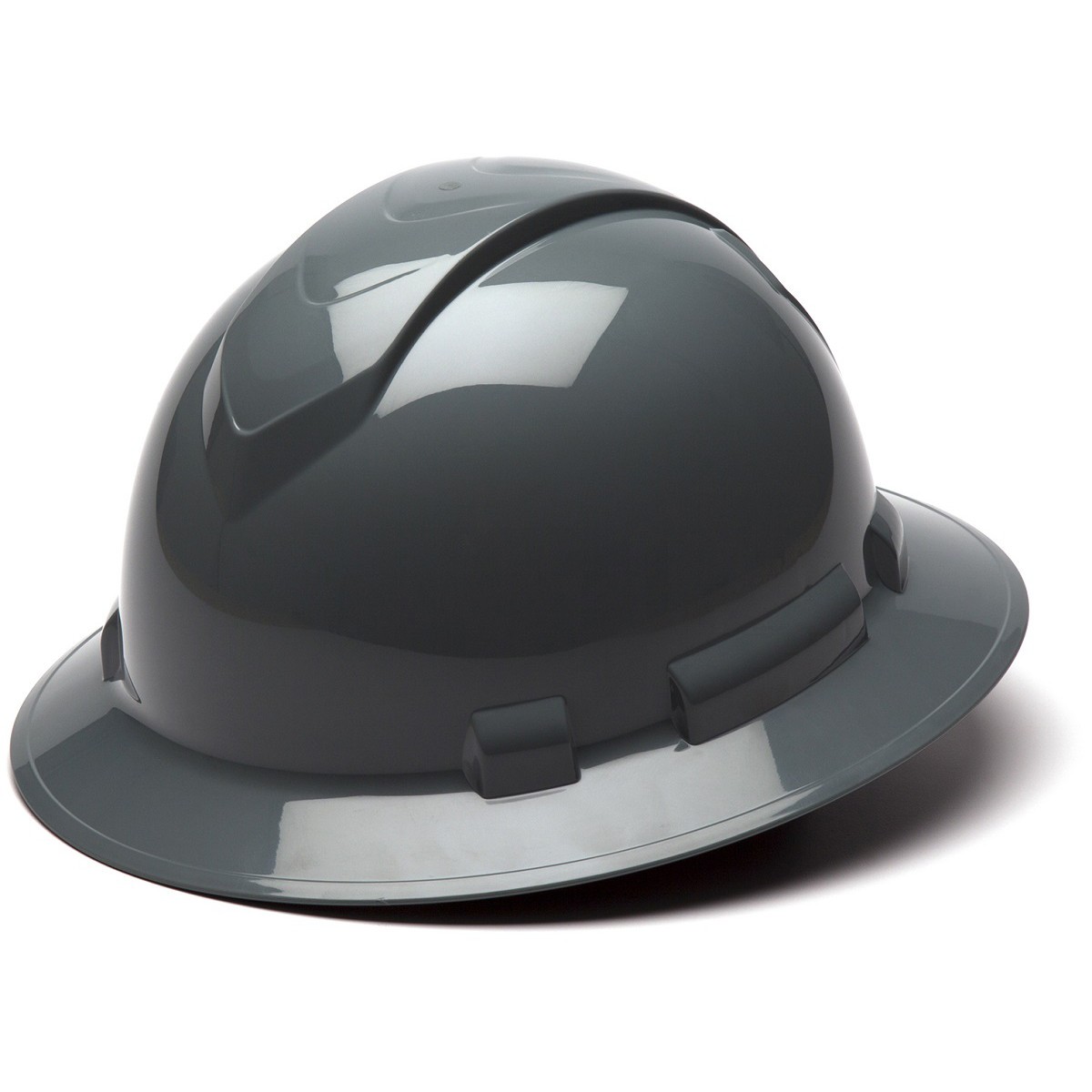 Pyramex Ridgeline Full Brim Hard Hat with 4 Point Ratchet Suspension from Columbia Safety