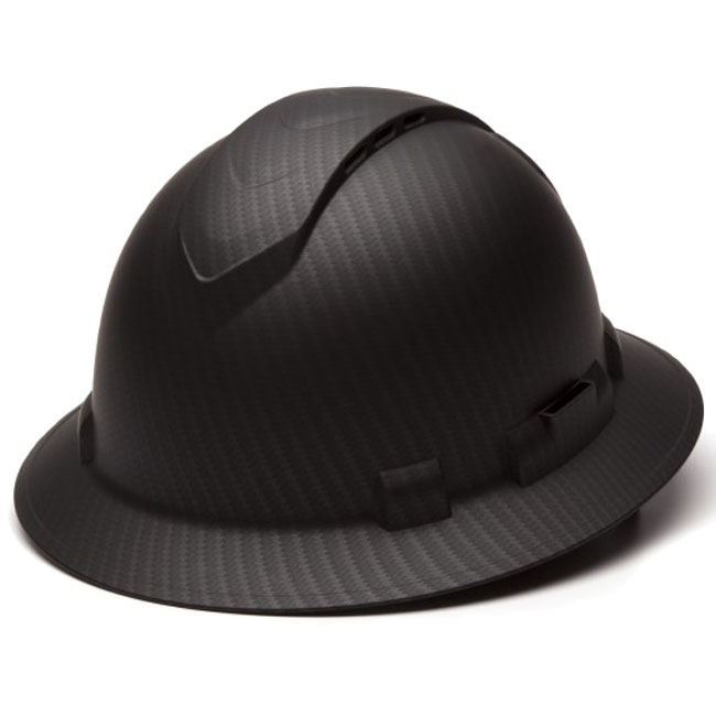 Pyramex Ridgeline Vented Full Brim Hard Hat with 4 Point Ratchet Suspension from Columbia Safety