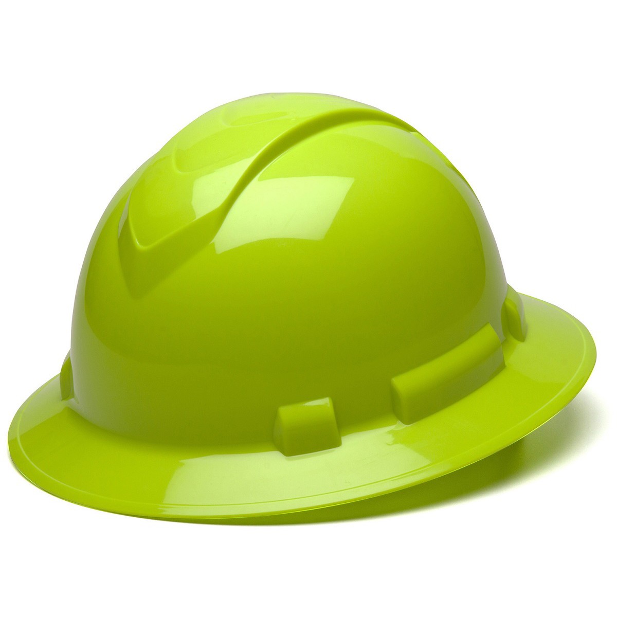 Pyramex Ridgeline Full Brim Hard Hat with 4 Point Ratchet Suspension from Columbia Safety