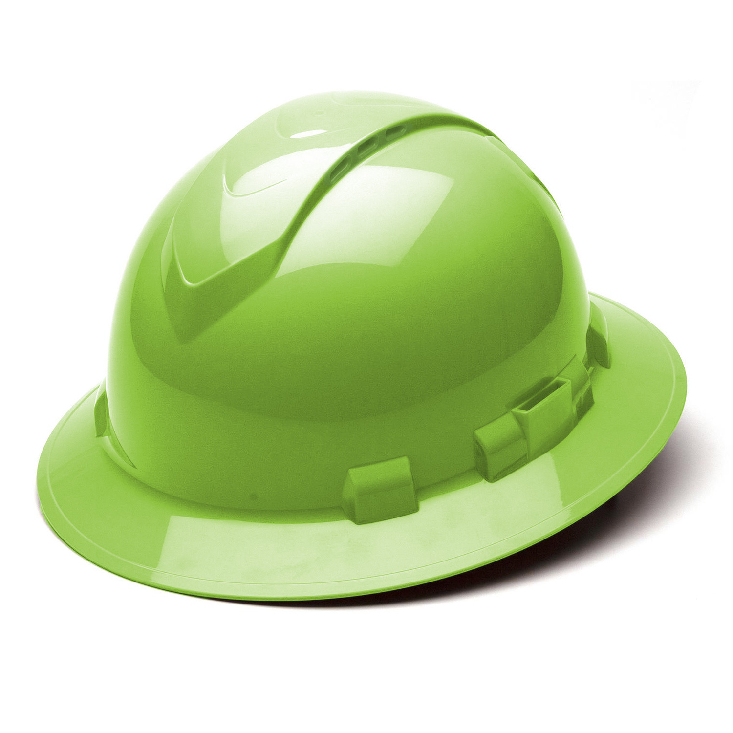 Pyramex Ridgeline Vented Full Brim Hard Hat with 4 Point Ratchet Suspension from Columbia Safety