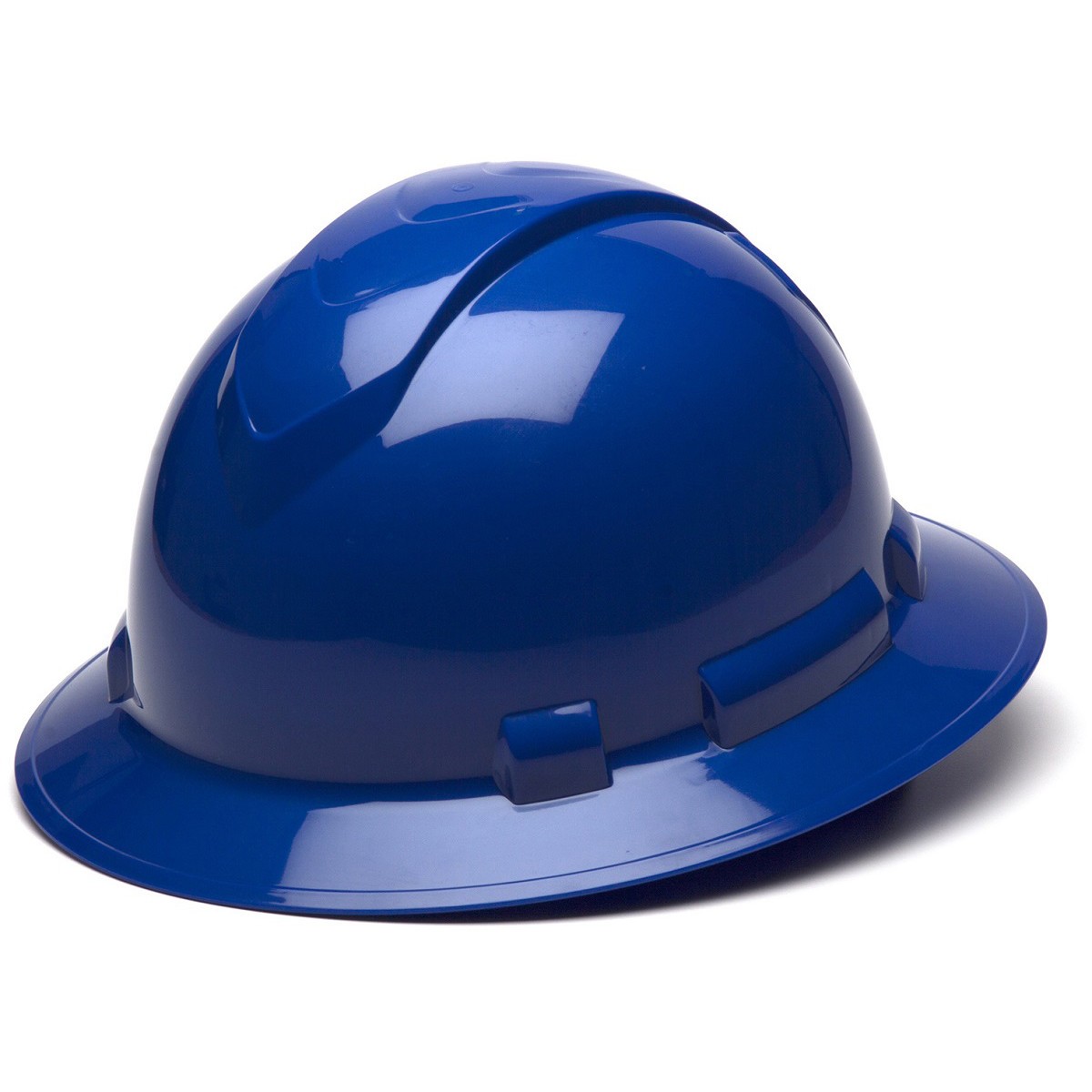 Pyramex Ridgeline Full Brim Hard Hat with 4 Point Ratchet Suspension from Columbia Safety