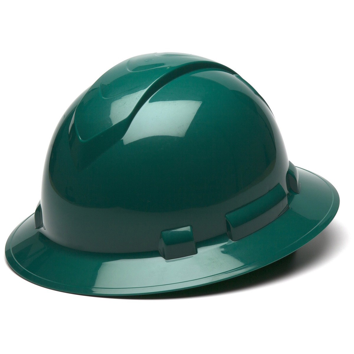 Pyramex Ridgeline Full Brim Hard Hat with 6 Point Ratchet Suspension from Columbia Safety