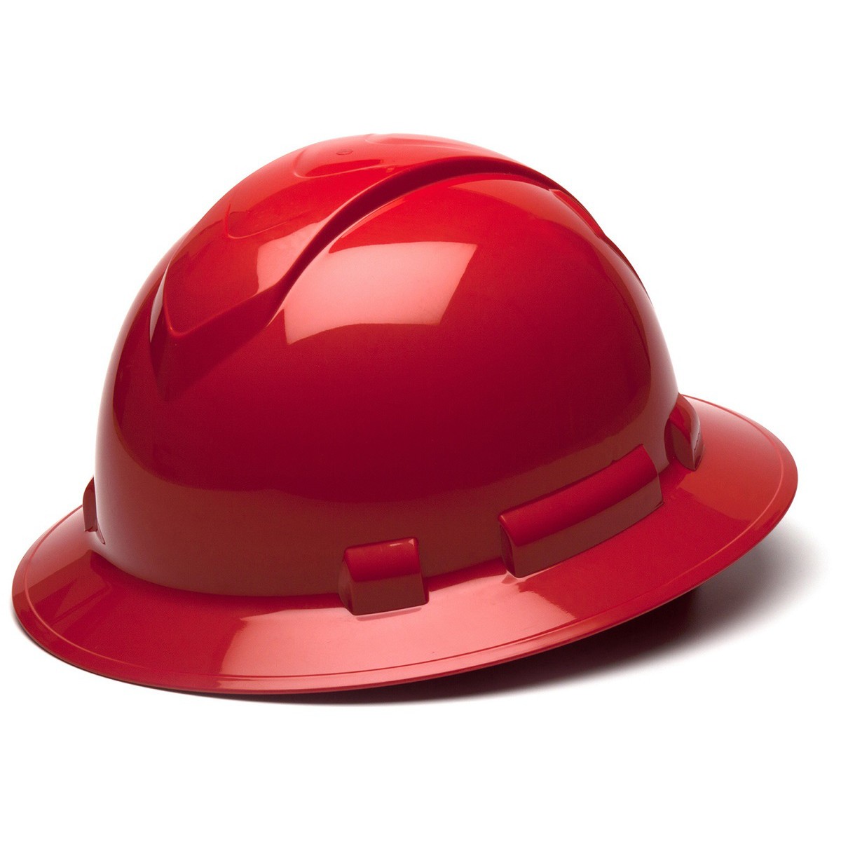 Pyramex Ridgeline Full Brim Hard Hat with 6 Point Ratchet Suspension from Columbia Safety