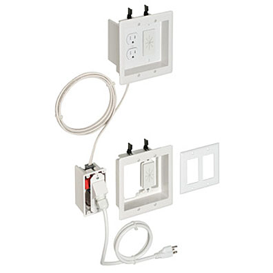 Arlington Industries Recessed Two-gang TV Bridge II TV Box Kit from Columbia Safety